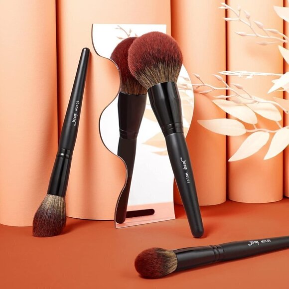 Jessup Large  Face Makeup Brushes 3pcs, Premium Synthetic Phantom Black T274 - Picture 6 of 9